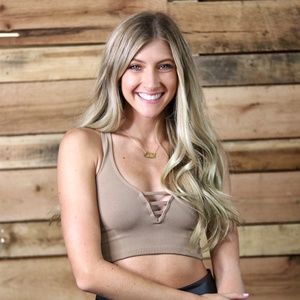 Free People Strapped In Brami Tank Top XS/S Nude NWT